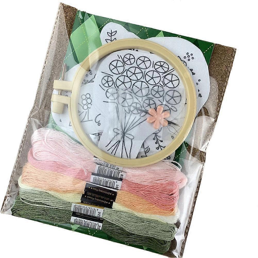 Water-Soluble Rose Embroidery Kit