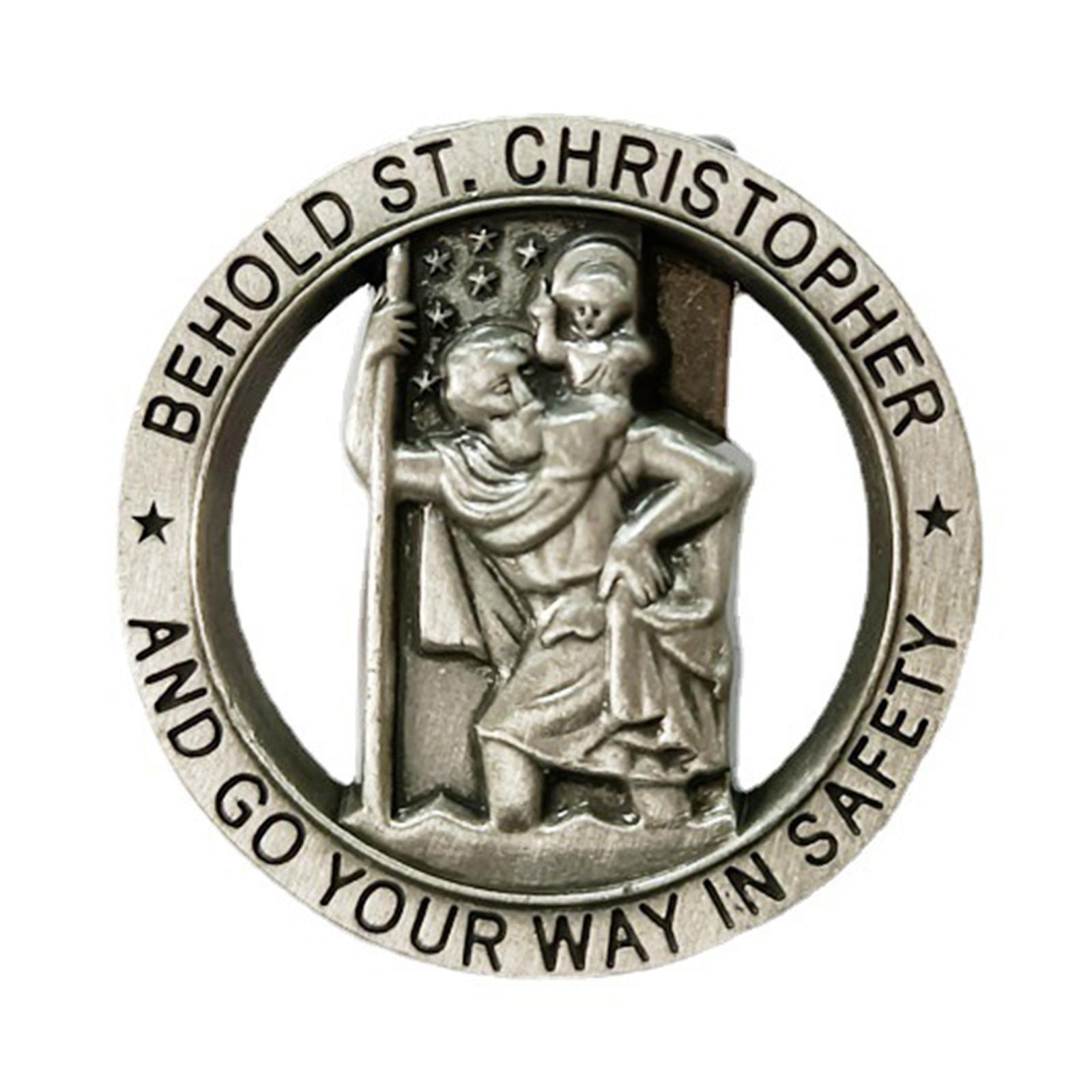 Saint Christopher Medal Car Saint Christopher Visor Clip Auto Visor Accesorios