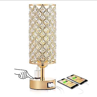 Amazon Small Modern Bedside Lamps Crystal Lamp Table Lamp With Usb