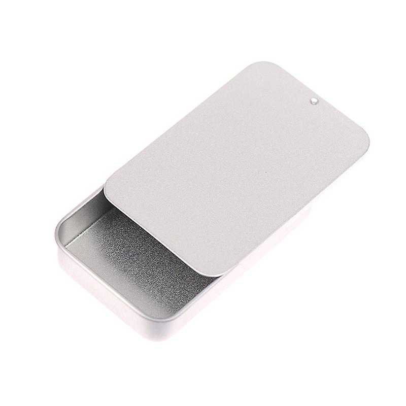 80*50*15mm Mini Iron Box Slide Cover Storage Box Portable Tin Boxes Container