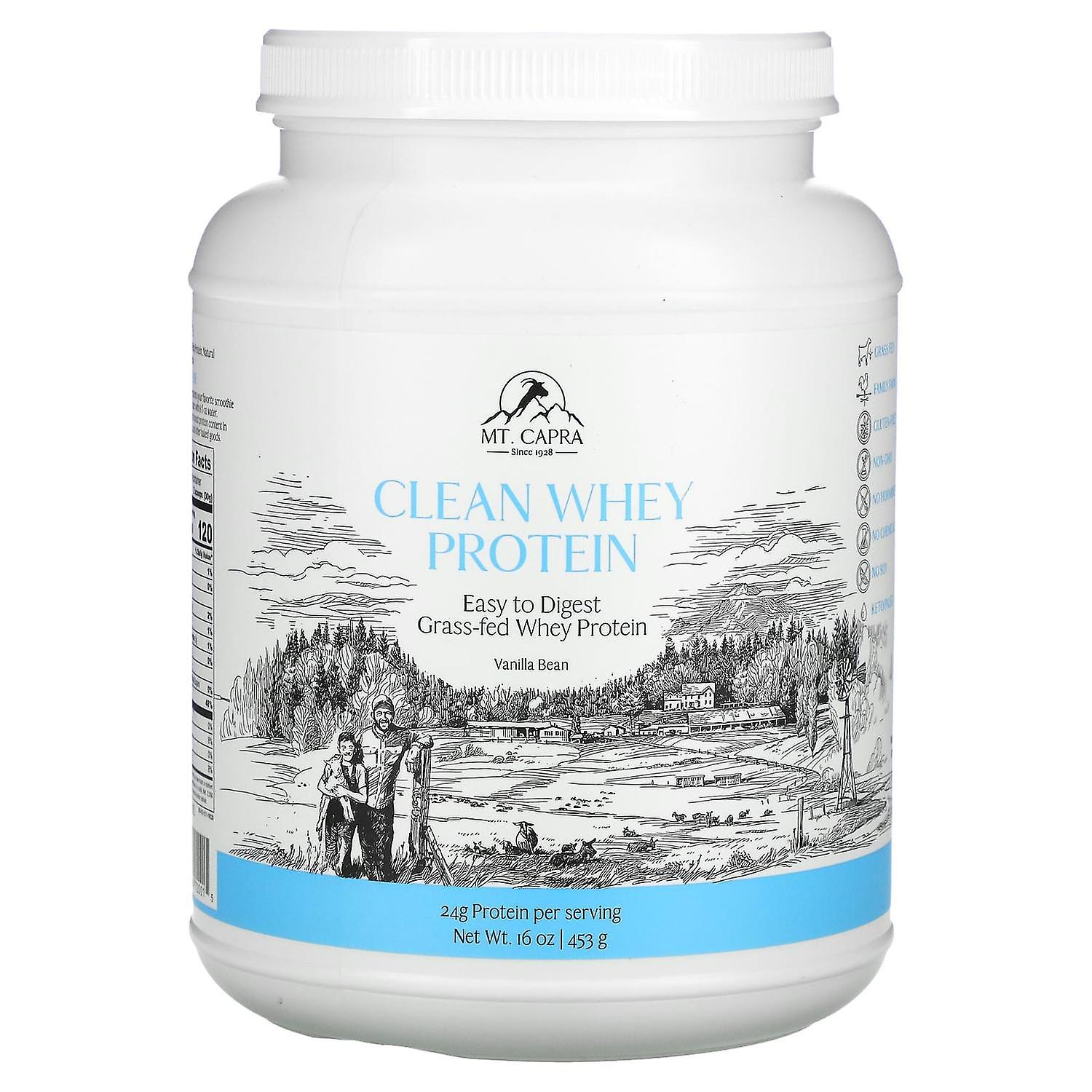 Mt. Capra, Clean Whey Protein, Vanilla Bean, 16 oz (453 g)