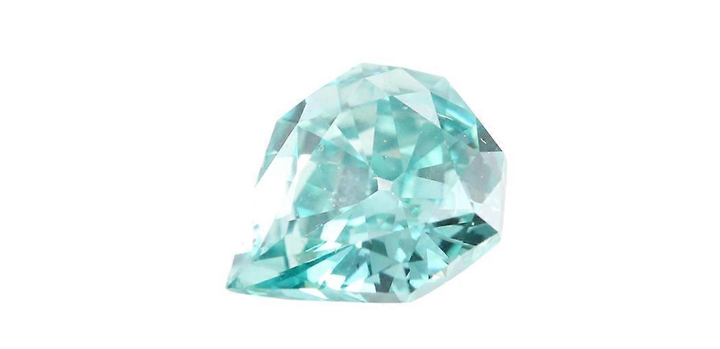Pear Empress Cut Loose Diamond (0.61 Ct, Light Blue(Irradiated) Color, VS2 Clarity)
