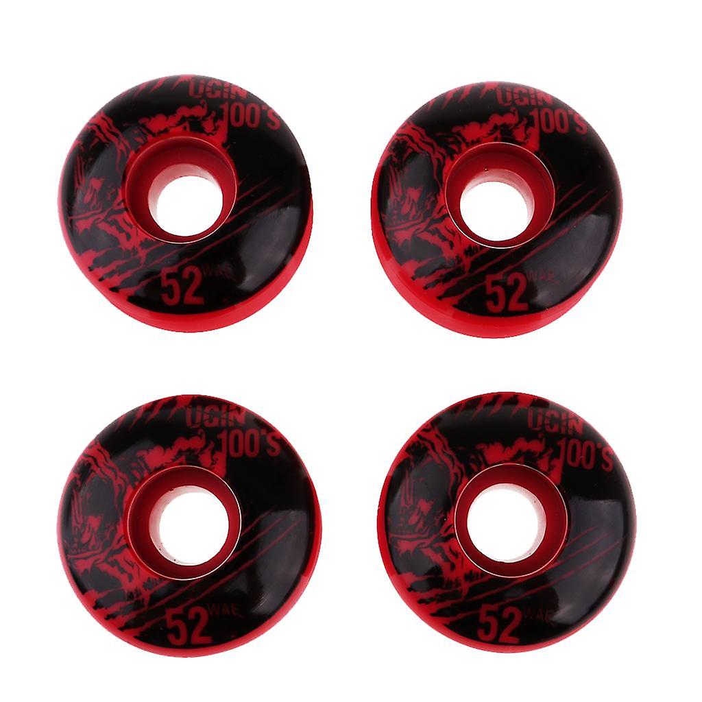 4pcs PU Skateboard Wheels Replacement  Red