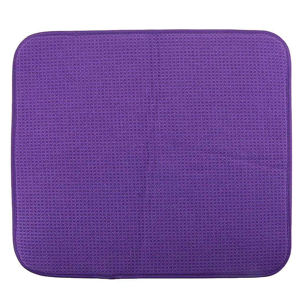 Microfiber Dish Drying Mat Kitchen Drainer Sink Table Placemat Purple