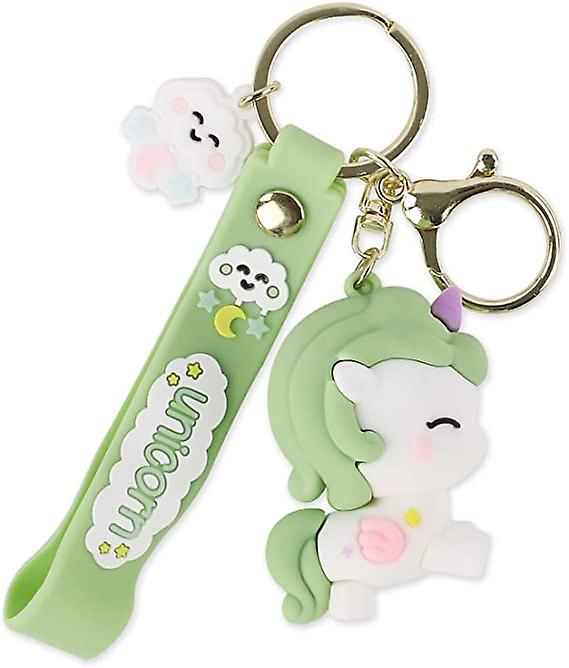 Hpwzlmf Unicorn Keychain - Cute Cartoon Soft Silicone Key Chain Wristband,kawaii Animal Key Ring Backpack Unicorns Keychains