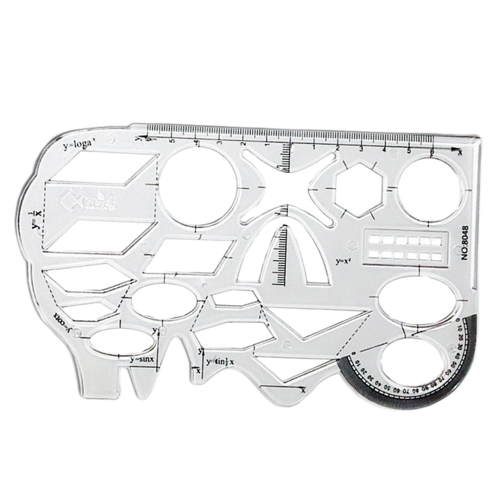 Multifunctional Drawing Ruler Formwork Plastic School Drafting Function