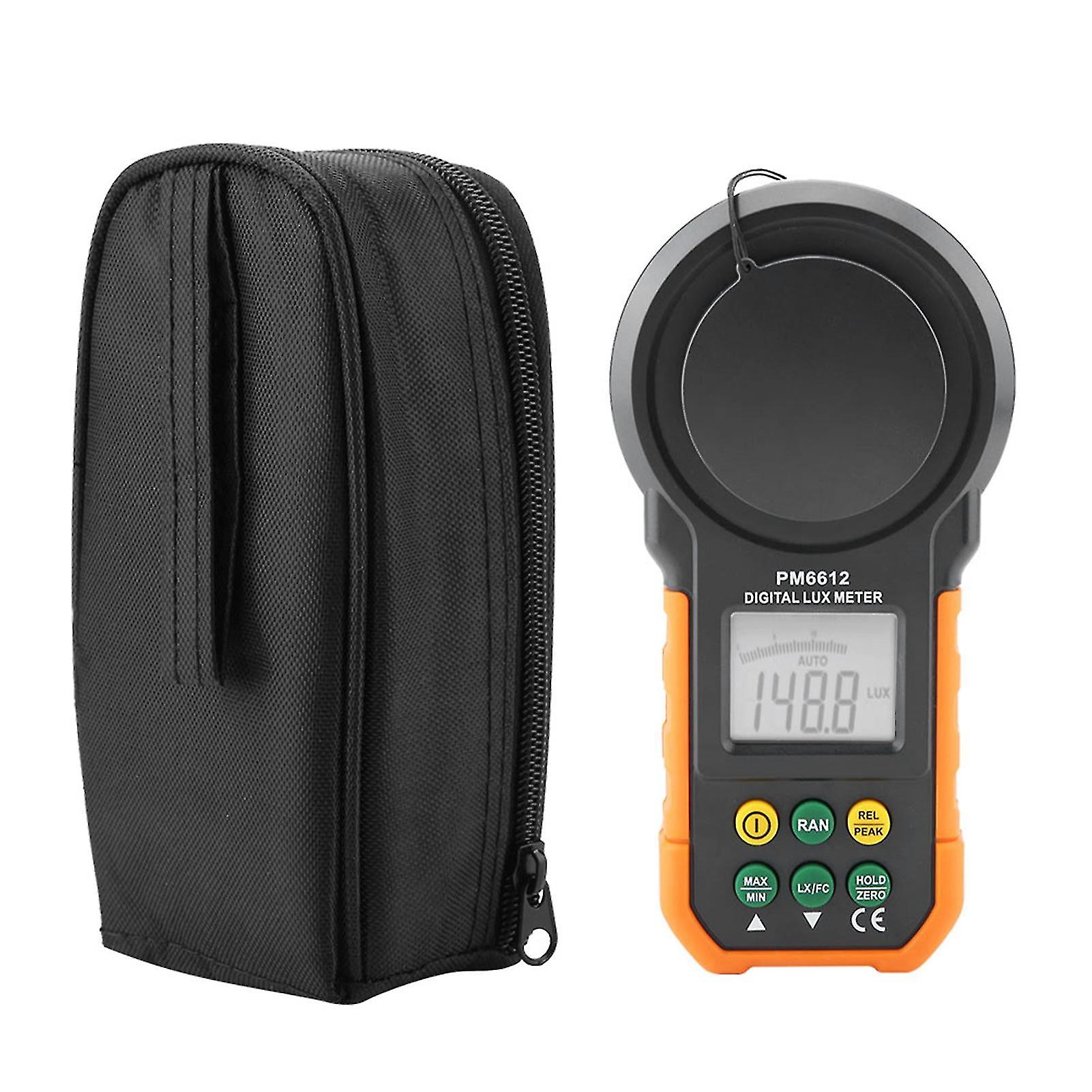 Peakmeter Pm6612 200,000lux High Precision Digital Light Meter Luxmeter