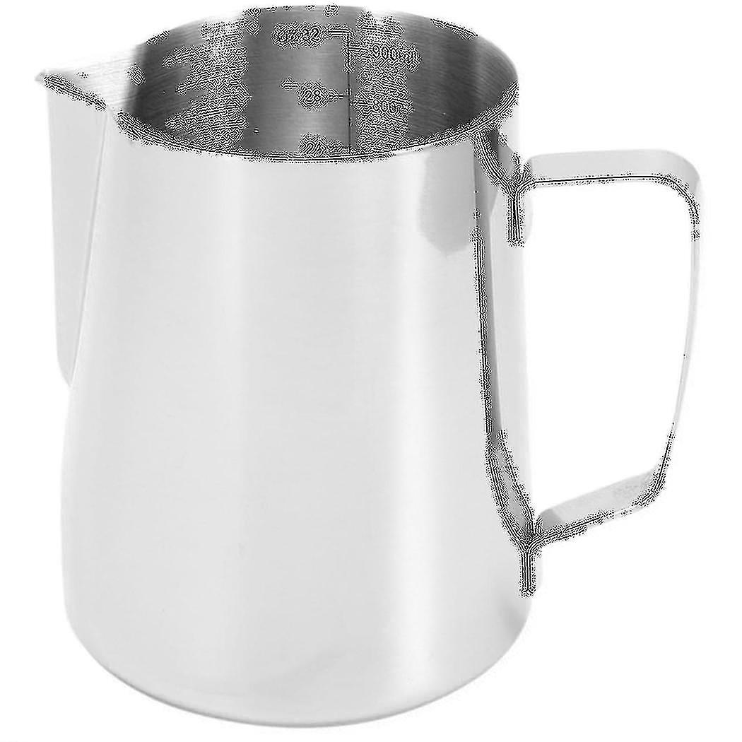 Milk Jug, 900ml Handheld Coffee Creamer Milk Frothing Pitcher Jug Cup With Measurement Mark And Lat