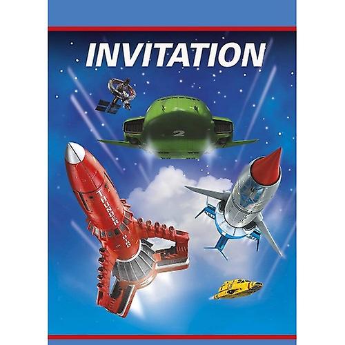 Thunderbirds Paper Invitations (Pack of 8)