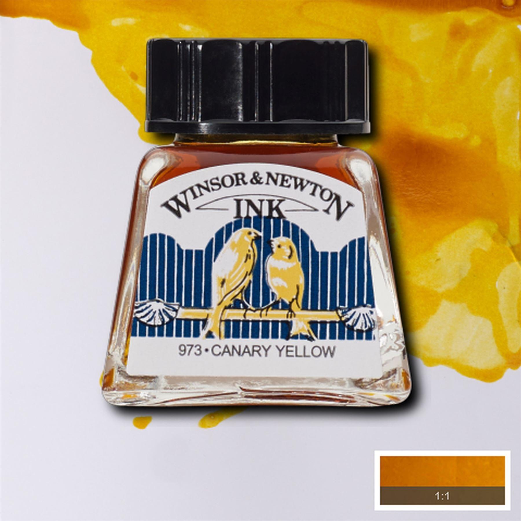 Winsor & Newton设计师绘图墨水 - 金丝雀黄 - 14ml