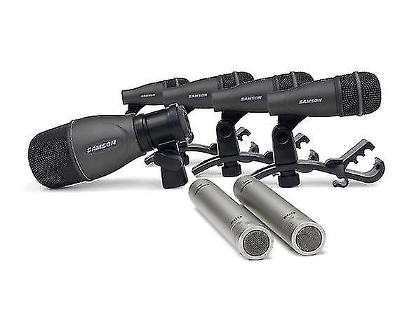 Samson 7-piece Drum Mic Kit Instrument Recording Condenser Mic Full-range Microphone Package For Professional Drummers Dk707 Set