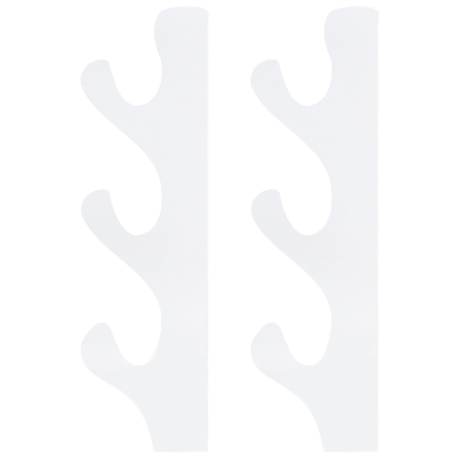 1 Pair Transparent Acrylic Sword Stand Wall Mount Display 3-Layer