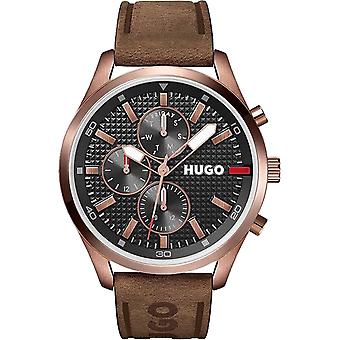 Chase analoog kwartshorloge voor heren met koeienhuid armband 1530162