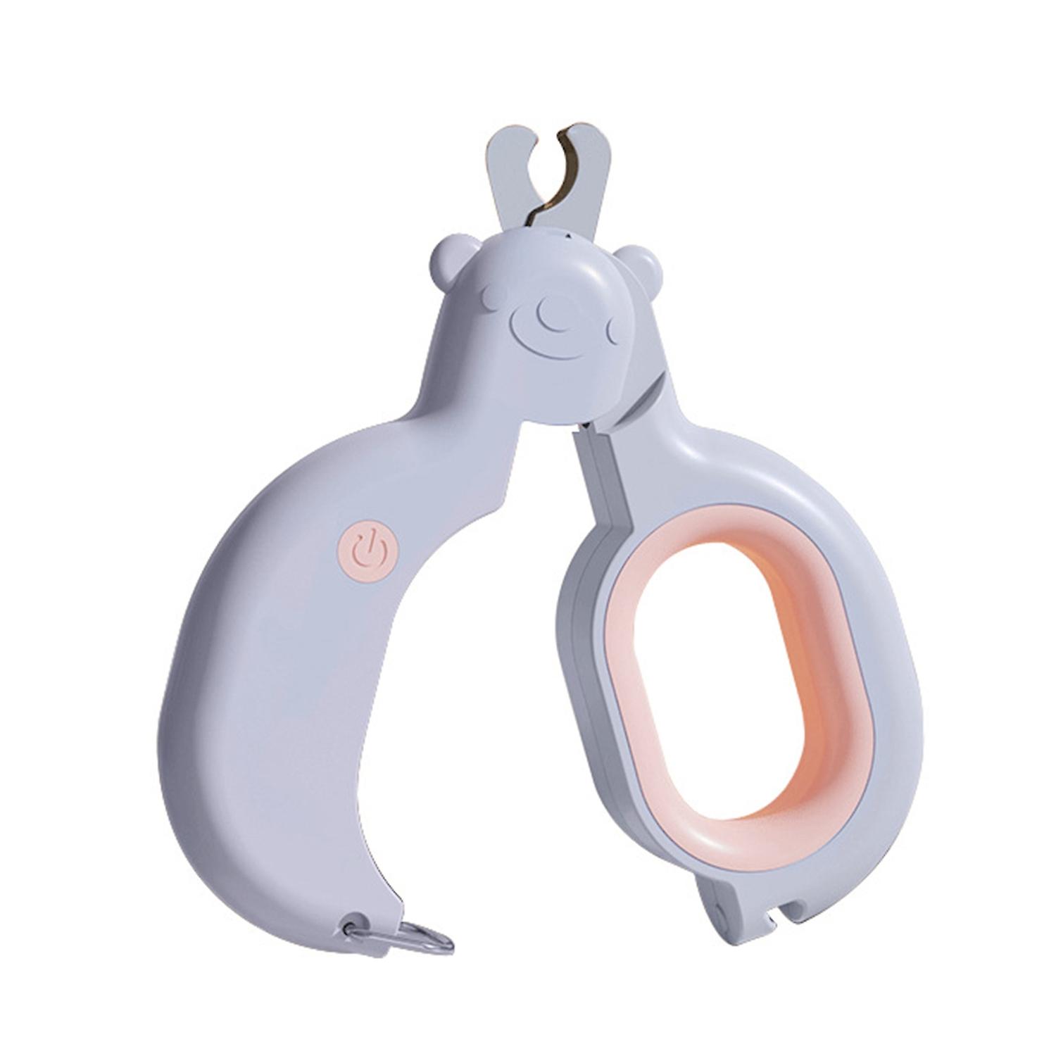 Pet Nail Clipper with LED Light Stainless Steel Sharp Blade Ergonomic Handle Dog Cat Rabbit Small