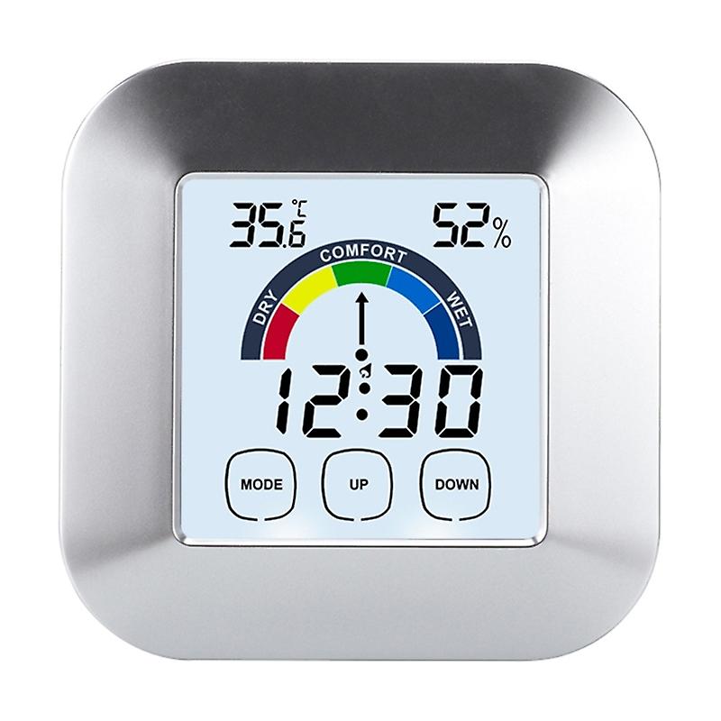 Digital Hygrometer Thermometer with Time-Display Touch-Control for Kid Room