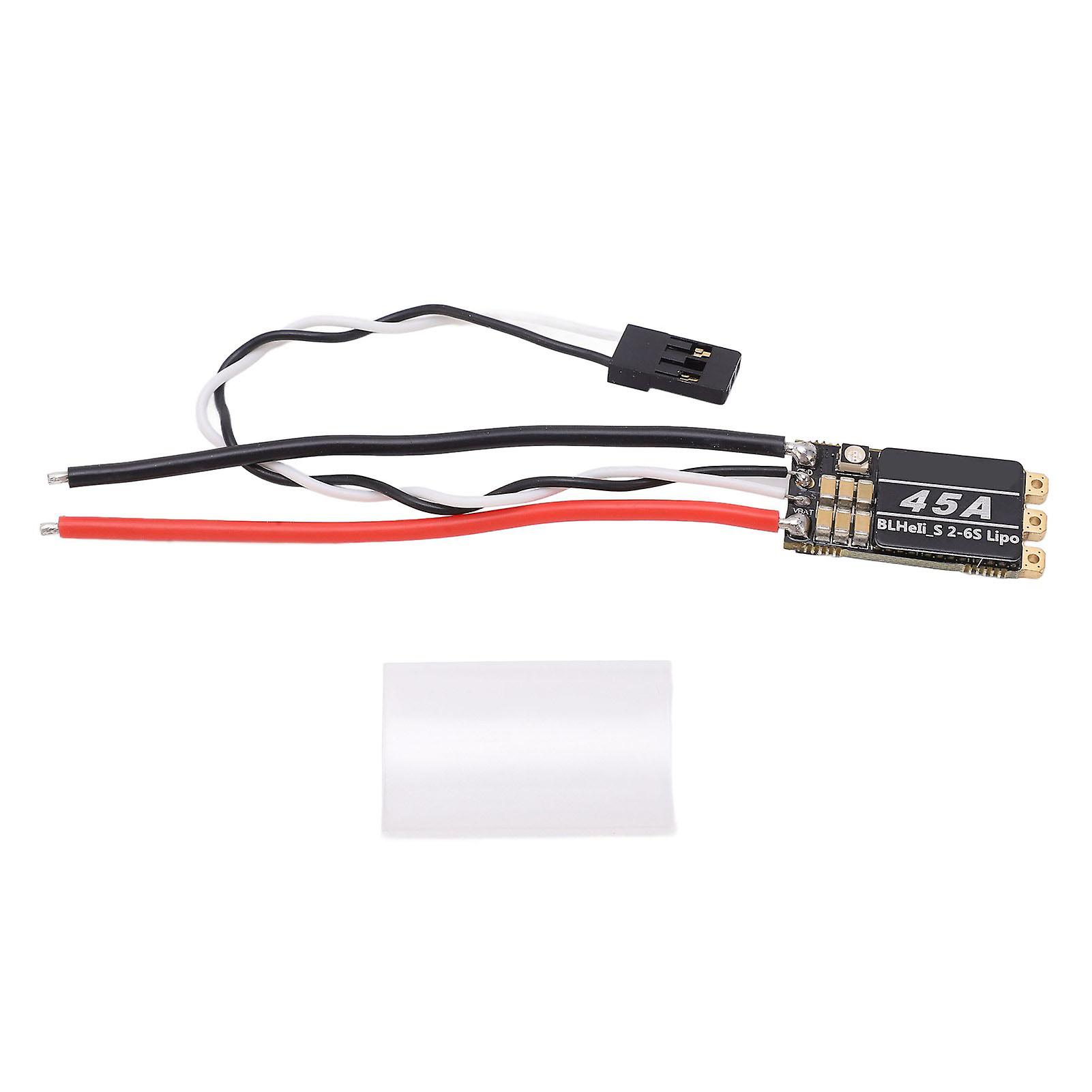 45A Brushless Flight Controller RC Accessories with Built-in RGB LED Light for 4-Axis FPV Drone Black
