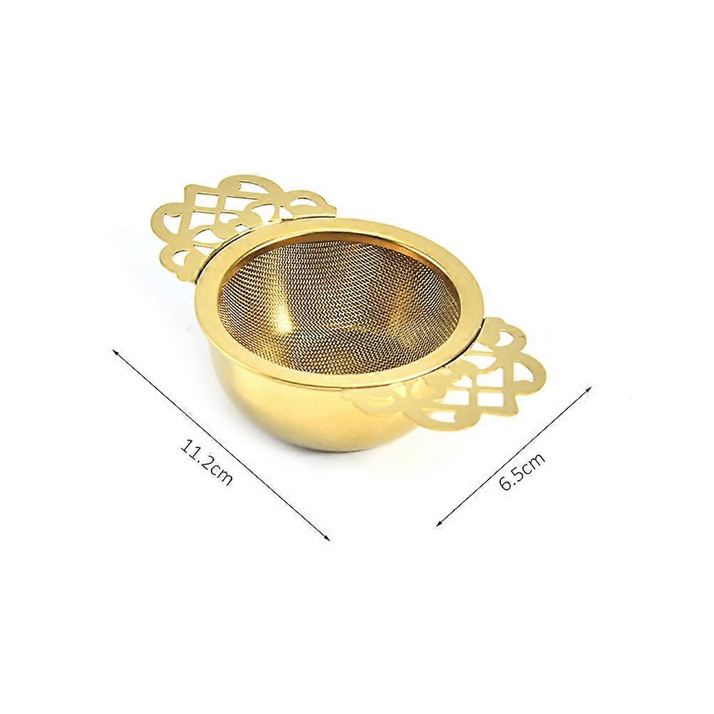 Passoires à thé avec bol d'égouttage, ensemble d'infuseurs à thé en acier inoxydable, filtre à thé avec poignées à double aile