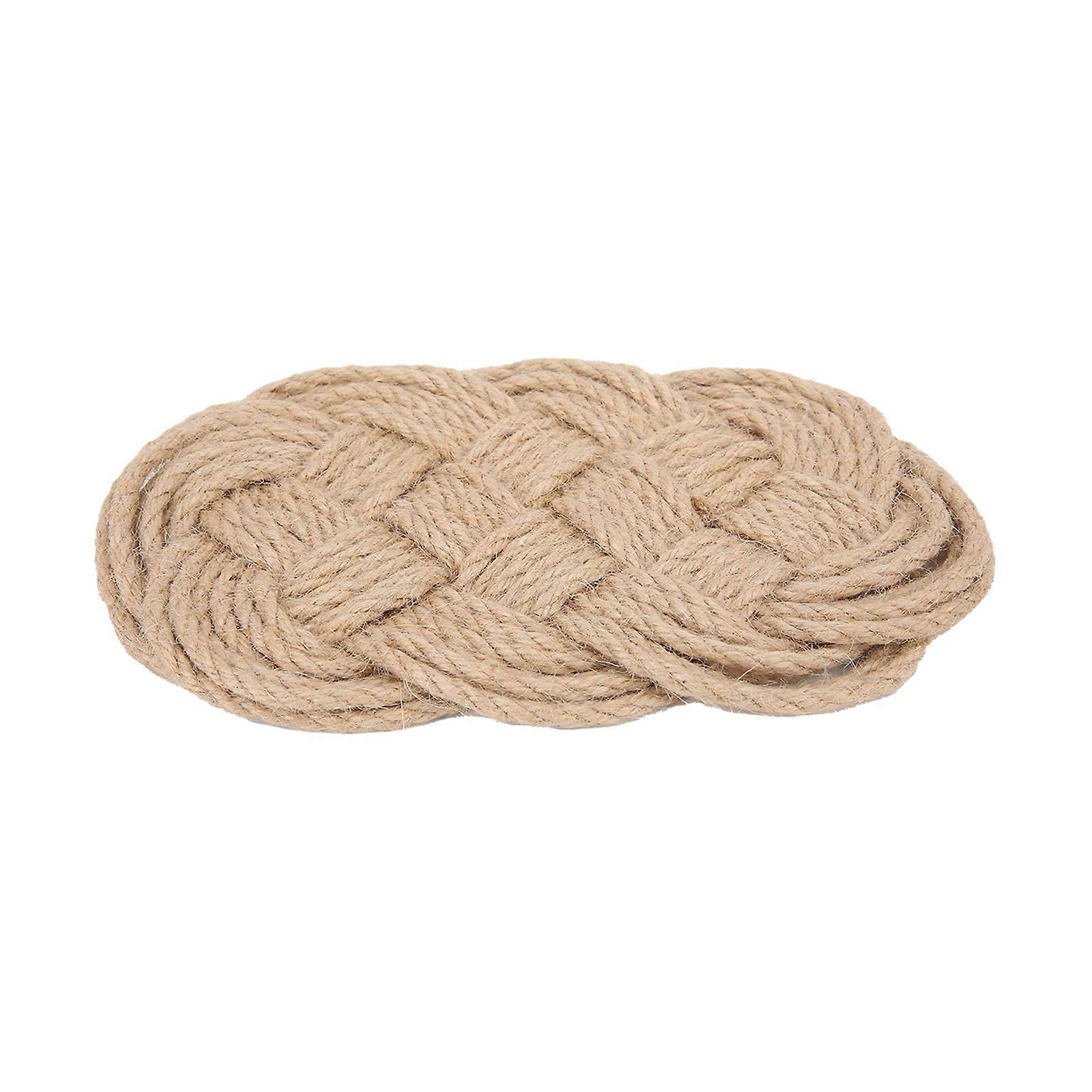 Braided Cup Coasters Absorbent Woven Cotton Drink Coasters for Kitchen Table UseOval