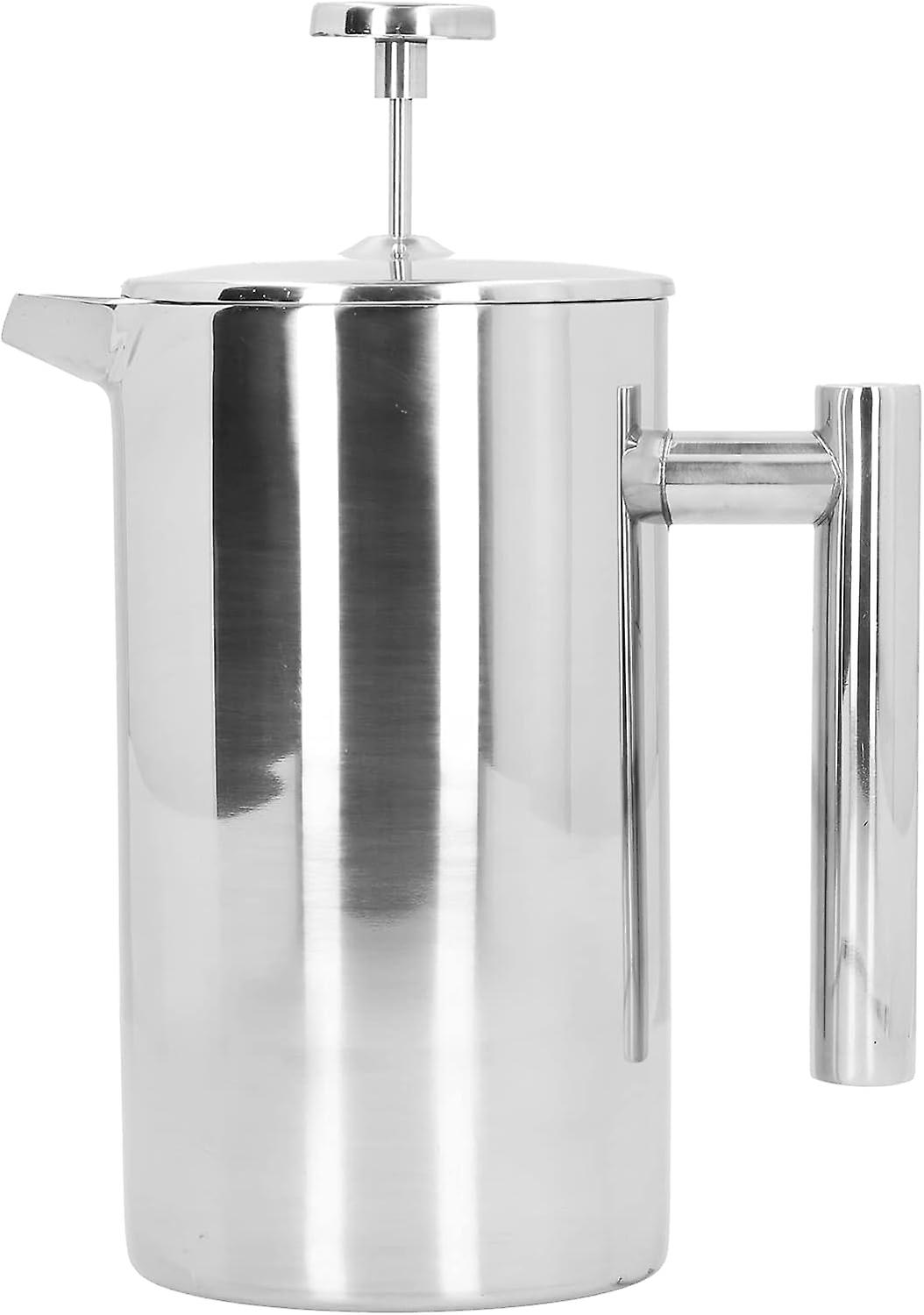 1000ml Hand Brewed Coffee Maker, U Shaped Spout Coffe Pot, Double Layer Stainless Steel Coffee Maker