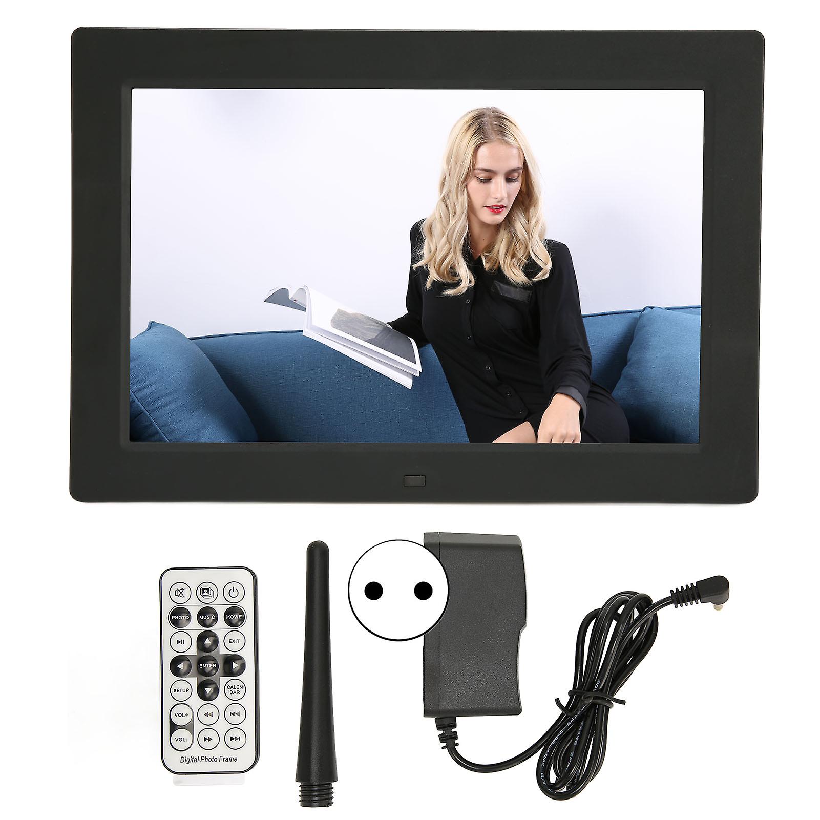 10" HD IPS Digital Photo Frame with Remote - Video, Sound, Picture Display, EU Plug