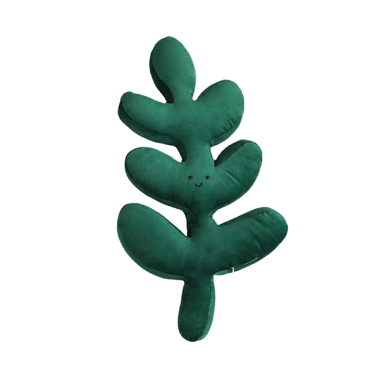 Turtle Back Bamboo Sofa Pillow Cushion Leaf Shaped Throw Pillow
