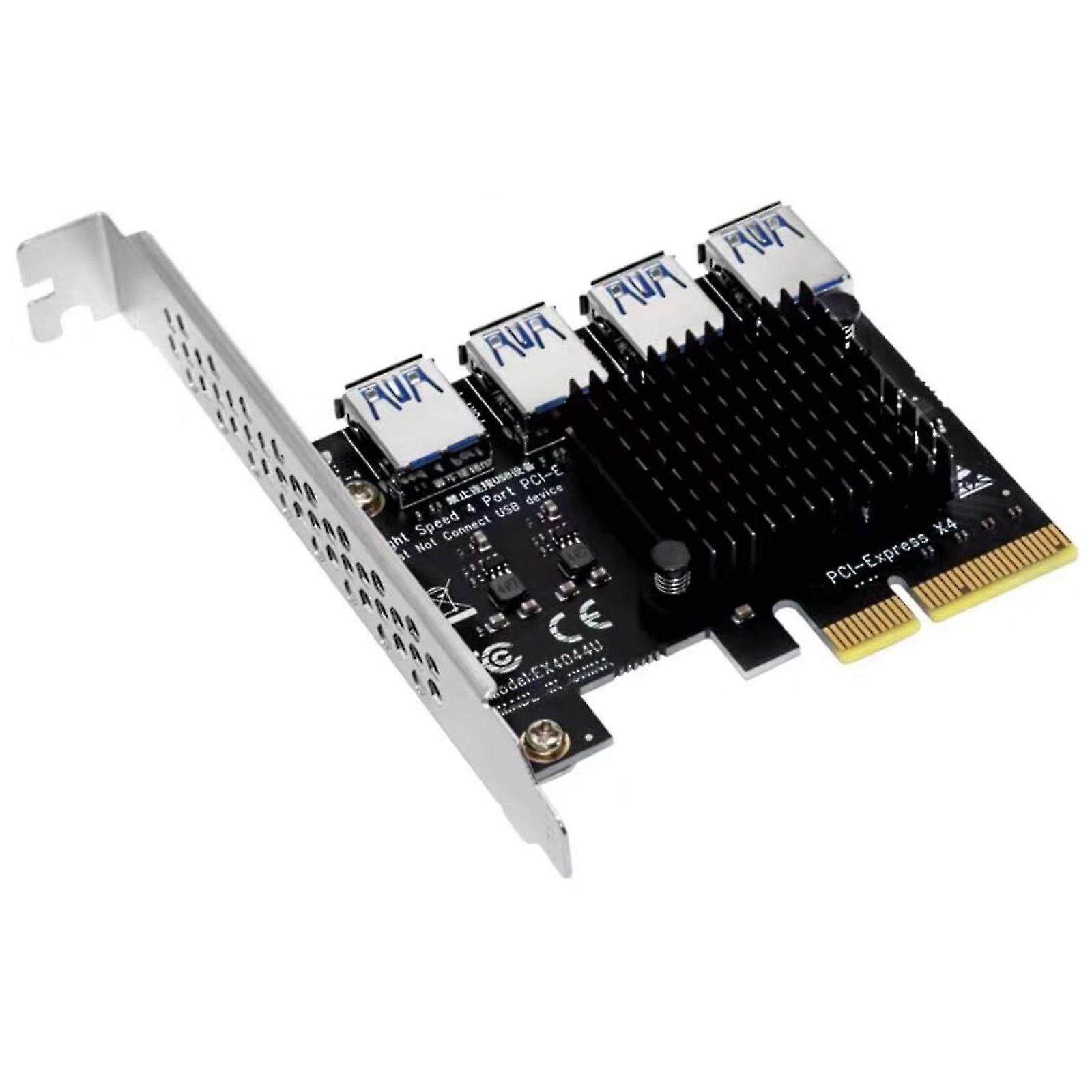 Pci-e 1x To 16x Adapter Board Extension Card Pci-e 1 To 4 Usb 3.0 Adapter Card