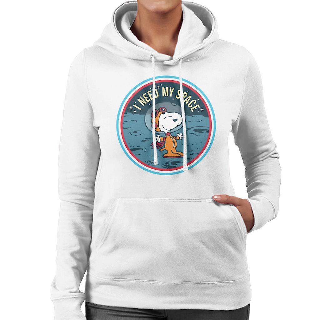 Peanuts Snoopy On The Moon I Need My Space Women's Hooded Sweatshirt