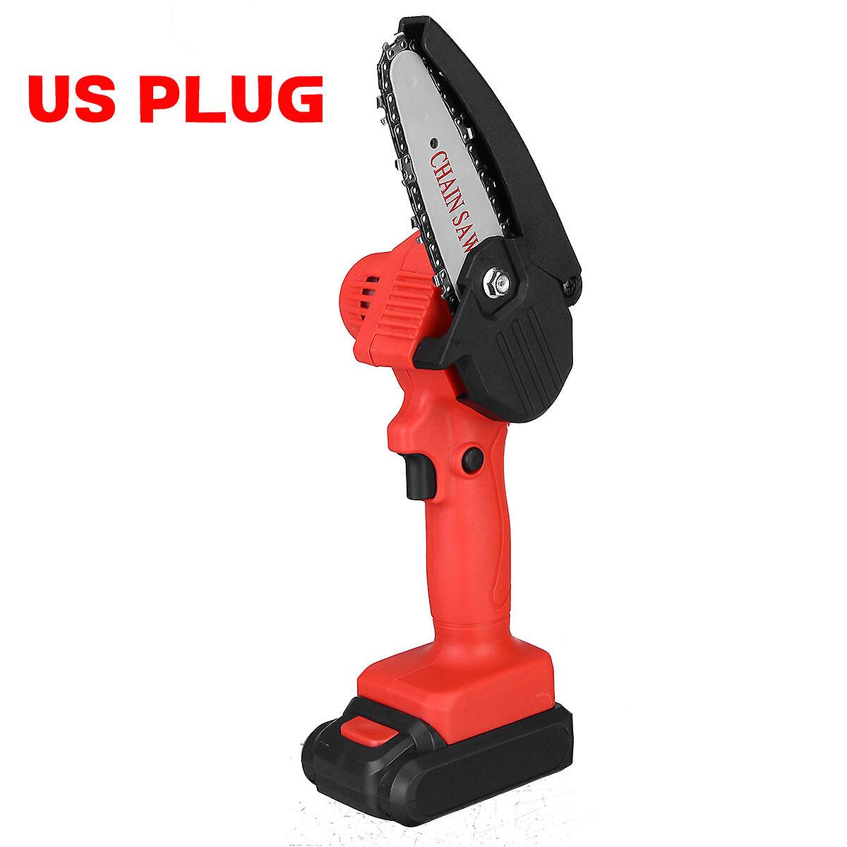 600W 4 Inch Cordless Electric Chainsaw Wood Cutter Mini One Hand Saw Woodworking Tool