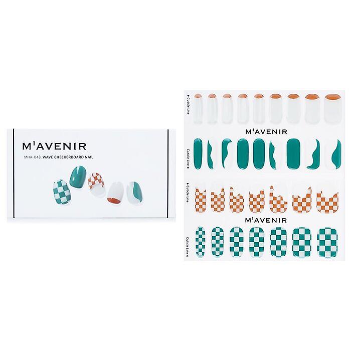 Mavenir Nail Sticker - # Wave Checkerboard Nail 32pcs