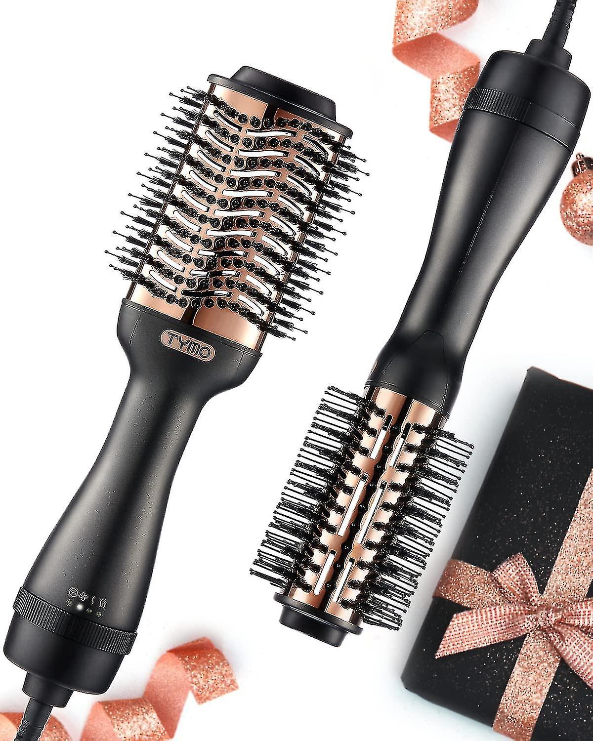 Hot Air Brush - Ionic Hair Dryer & Volumizer, Professional One-step Hair Dryer Brush With Enhanced Titanium Barrel, Hair Straightener Brush And Blow D