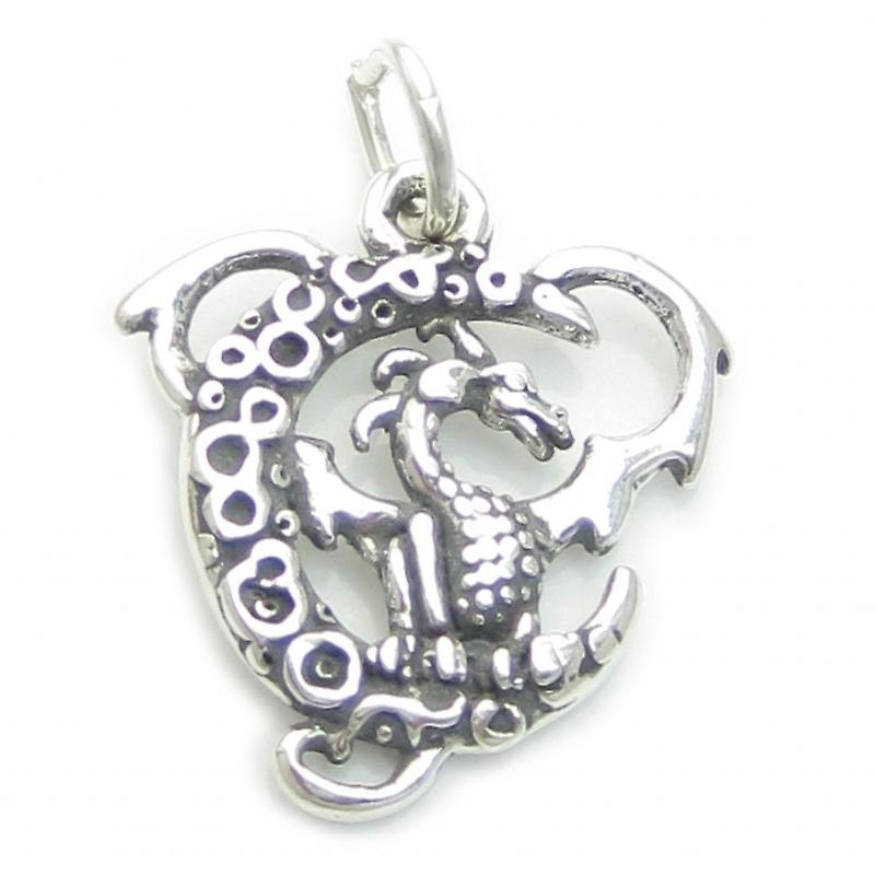Dragon Sterling Silver Charm .925 X 1 Dragons And Mythical Creatures
