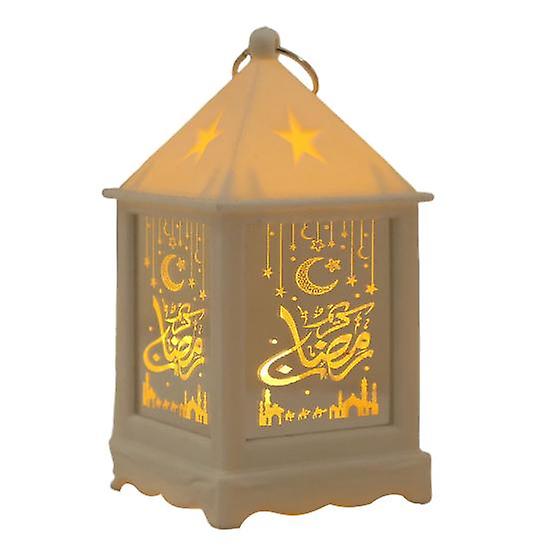 Ramadan Lantern Desktop LED Lamp Retro Style Unique Design Battery Powered Decorative Lantern Hanging LED Candle Light