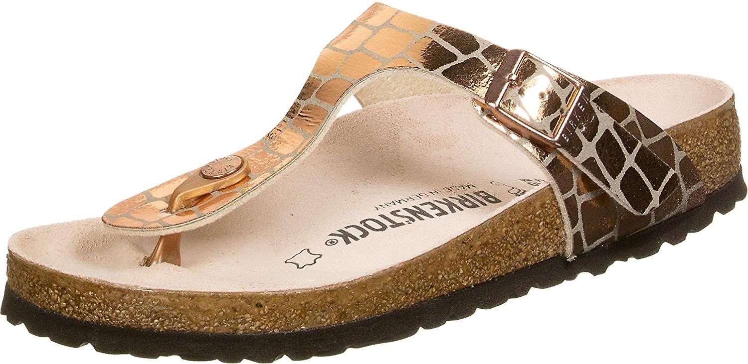 Birkenstock Gizeh MF Gator Gleam Copper Regular Fit Womens Sandals