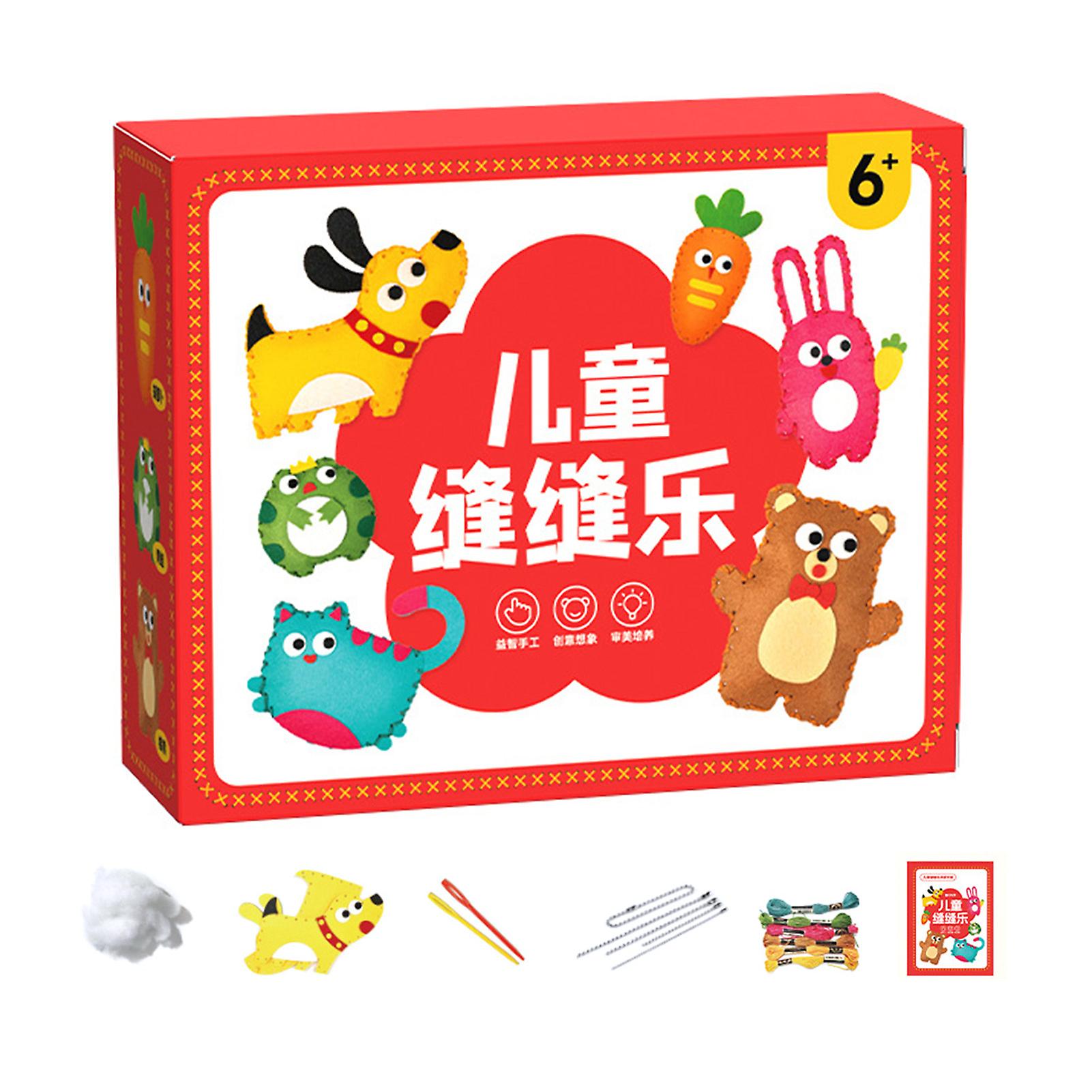 Nonwoven Handmades Doll Pendant DIY Material Kit Easy Using Puzzle Toy for Beginners