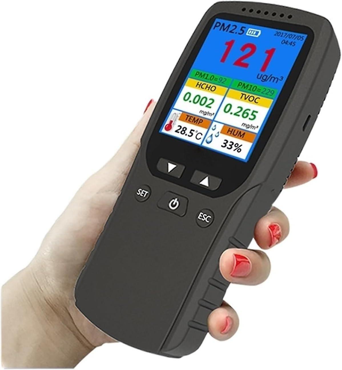 Air Quality Monitor Meter 8 in 1 Air Quality Monitor Formaldehyde Detector Professional Measurement