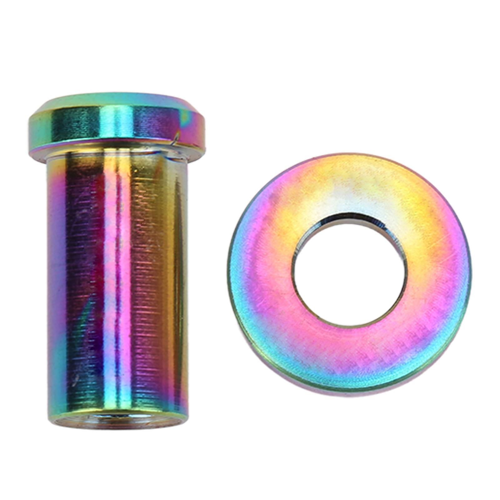 Brake Caliper Nut Rust Proof Titanium Alloy C Clamp Fixed Nut with Washer for Road Bikes 15mm Colorful