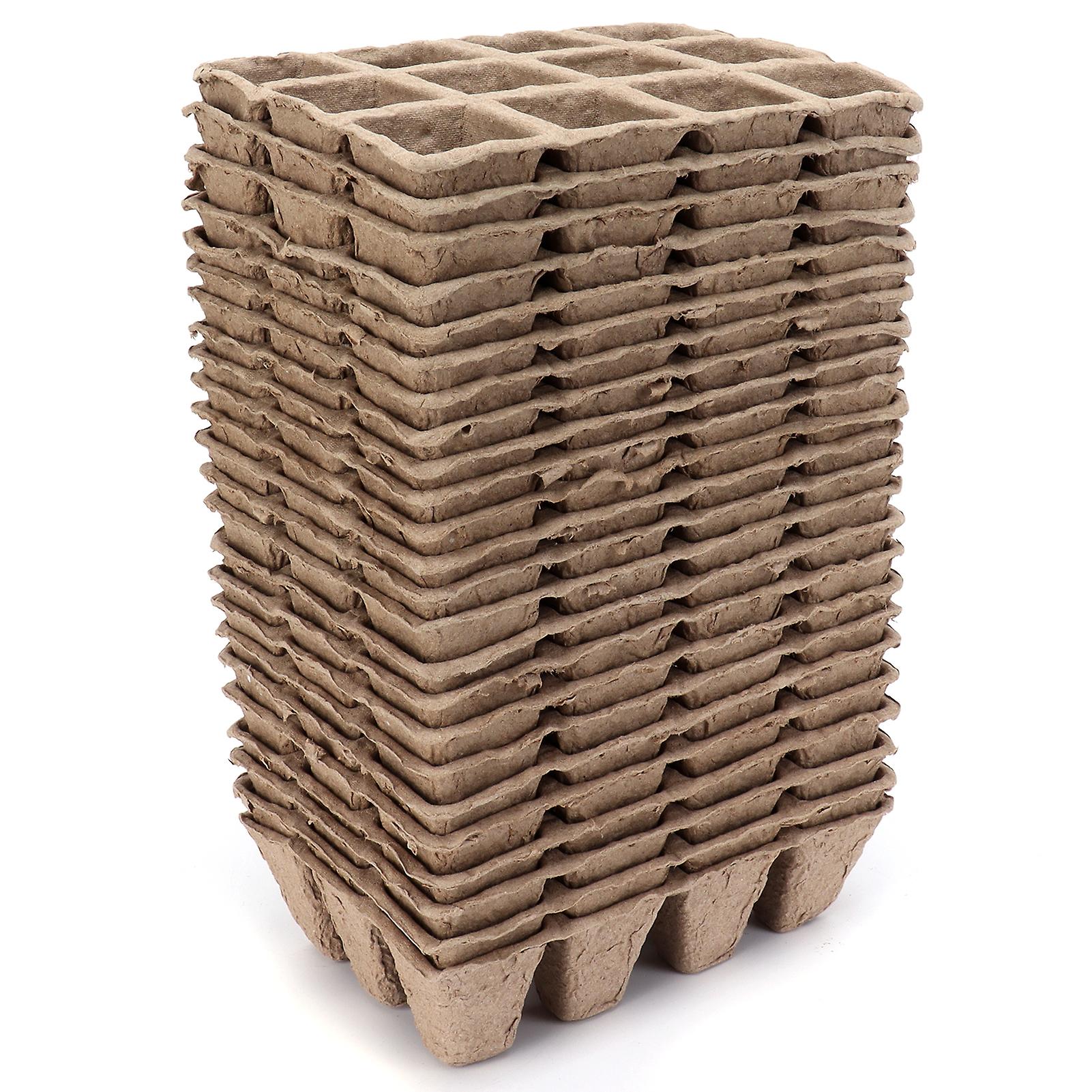 24PCS 12 Cells Seedling Pots Germination Trays Seed Nursery Cup for Home Cultivation