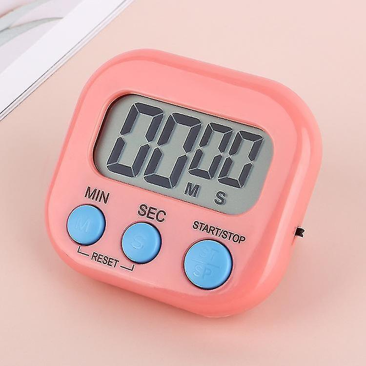 Magnetic Kitchen Timer with Large LCD Display(Powder), Timers for Cooking, Studying, Loud Alarm and