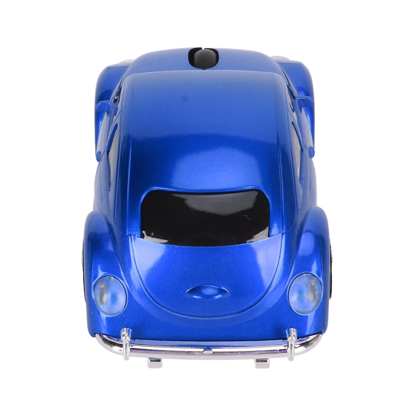 Wireless Mouse Red Sports Car Style 2.4GHz USB Receiver 1600DPI LED Headlamp Office Mouse for Laptop Desktop Computer Blue
