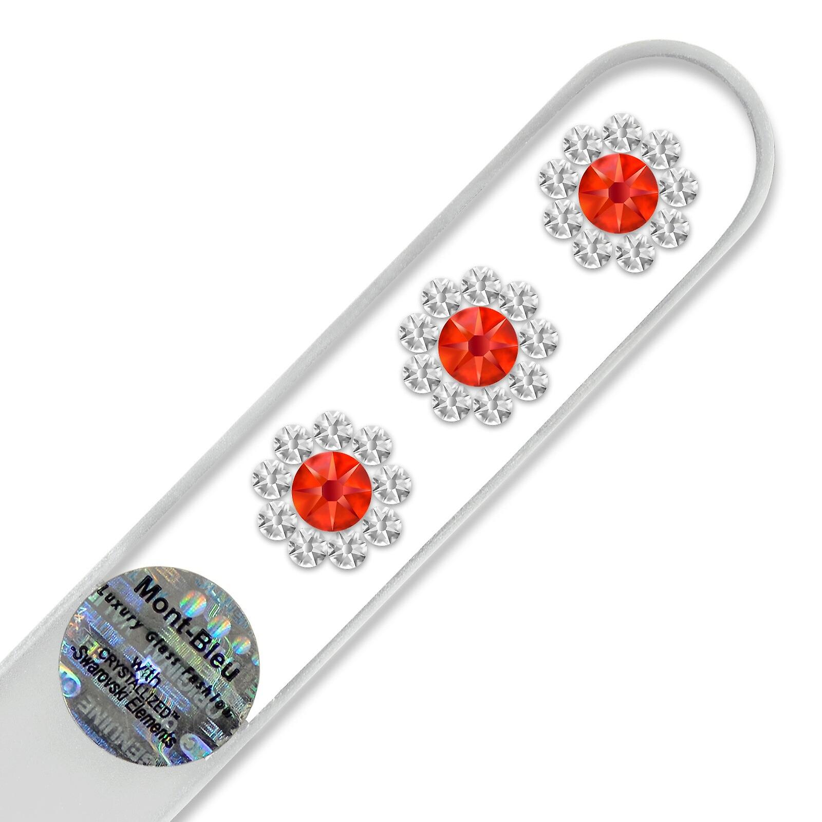 Mont Bleu 3 Flowers Crystal Nail File LE-13 - Hyacinth - Crystal