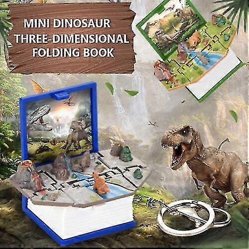 Mini Dinosaur Astronaut Key Chain Kids Handheld Game Toy Popup 3d Dino World~