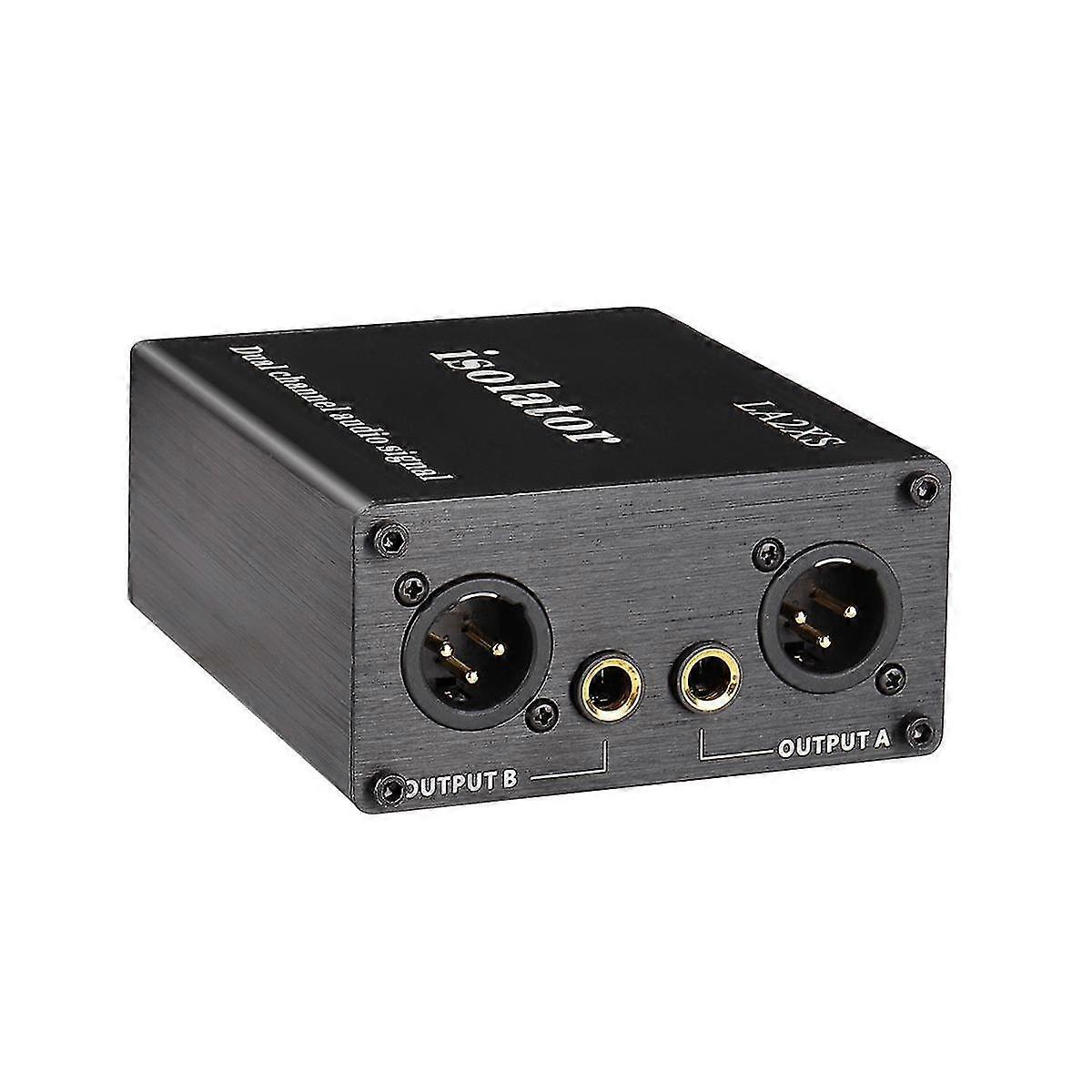 LA2XS Audio Isolator Noise Reduction Filter Eliminates Current Noise Dual-Channel 6.5 XLR Mixer Audio Isolators