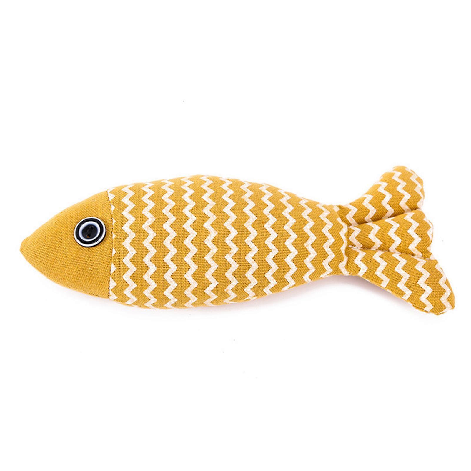 Burlap Fish Catnip Cat Toy Bite Resistant Attract Attention Multifunction Catnip Cat Toys For Cat Lovers