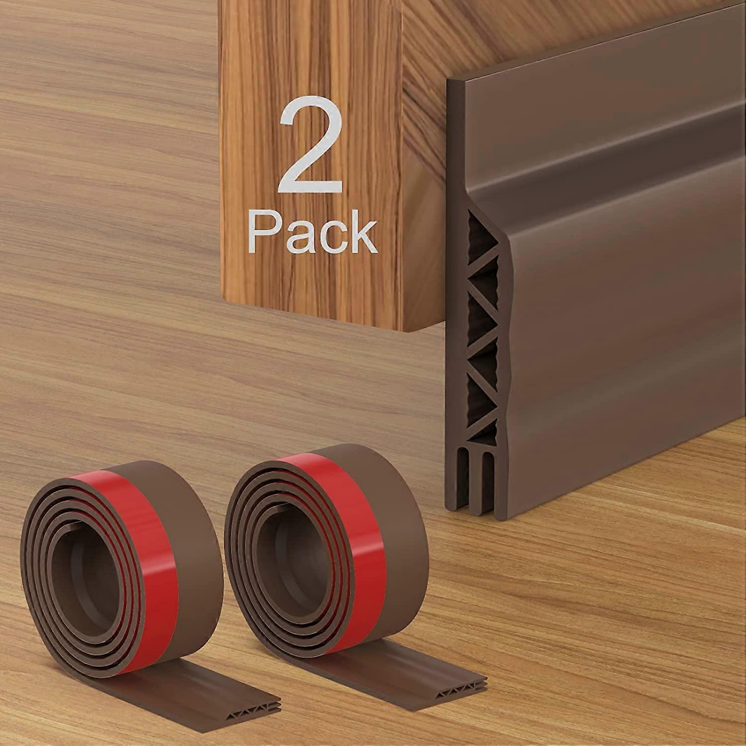 2m*50MM Adhesive Door Bottom,Insulating Bottom Door Bottom Brown