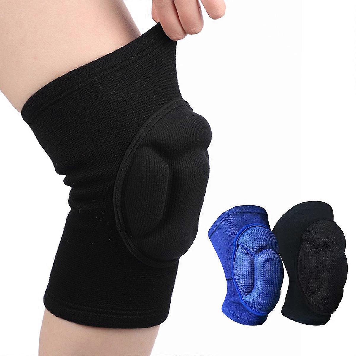 1 Pair Professional Knee Pads for Work, Comfortable Knee Pads for Abrasive Floors for Gardning and Construction Dancing, Black, 34-42cm