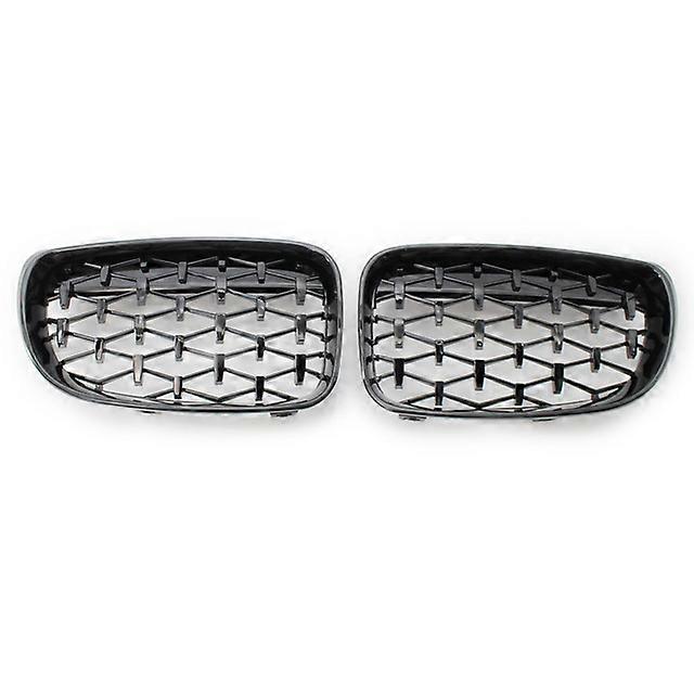 Car Diamond Grills Gloss Black Front Kidney Grille Replacement Racing Parts For BMW 1 Series E81 E82 E87 E88 2007-2013