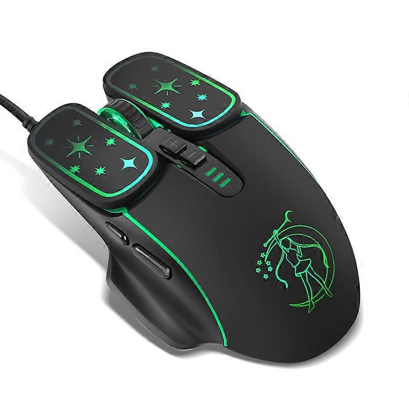 Gaming Mouse Usb Wired 7200dpi Rgb Light Optical Sensor 6 Programmable Buttons