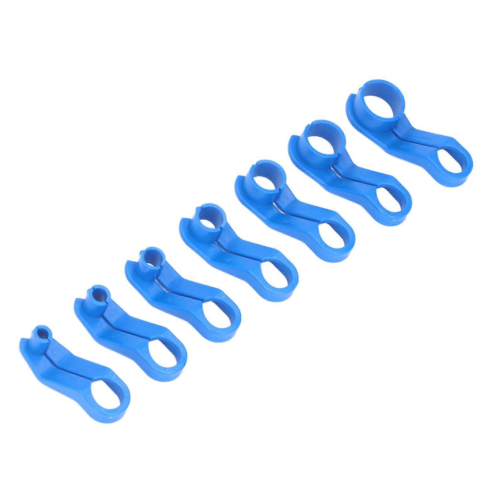 7pcs Ac Fuel Line Disconnect Tool Set 7 Sizes Abs Blue Angled Removal Tools For Vehicles