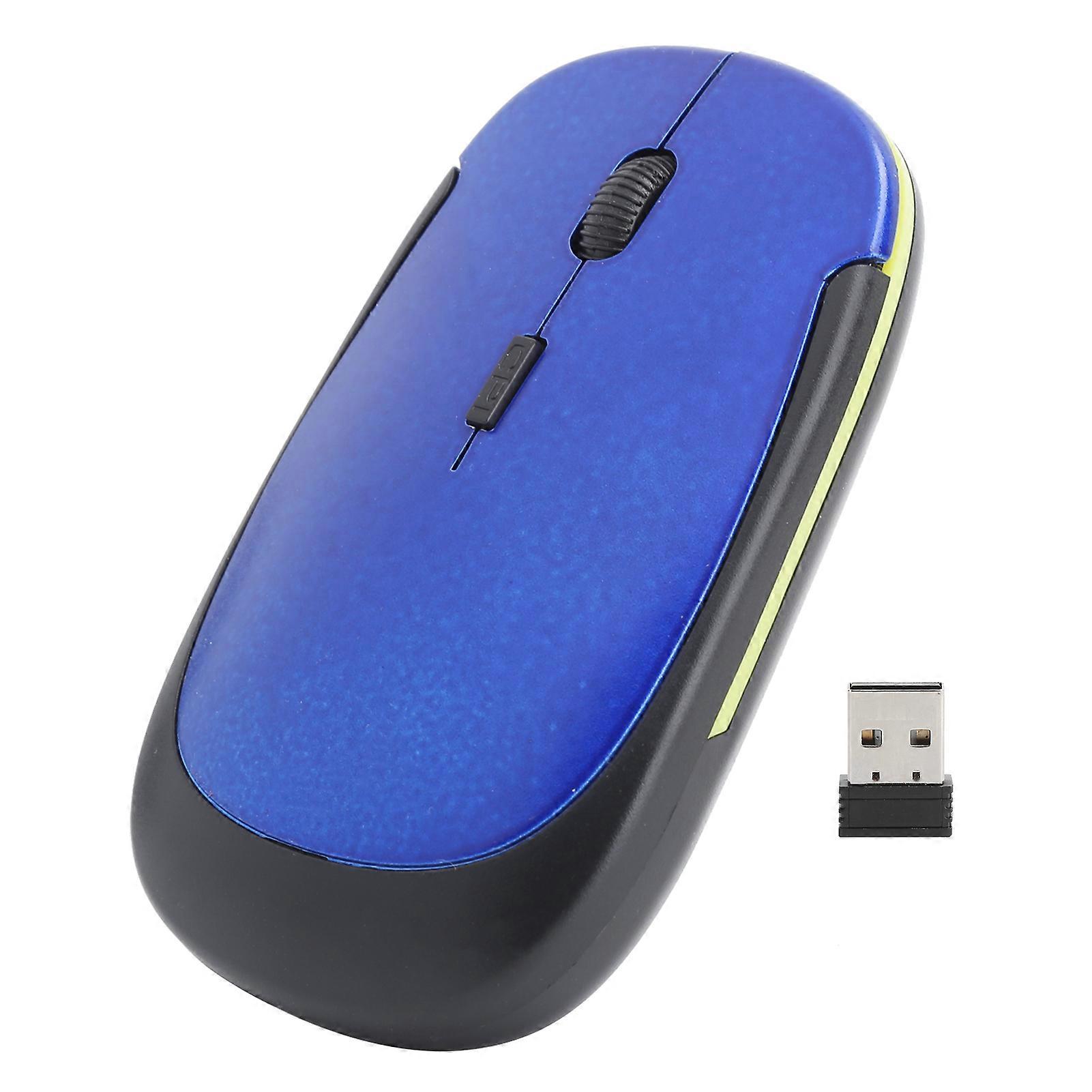 2.4G Wireless Mouse Adjustable Optical USB Receiver Notebook Computer Accessories 1600dpiBlue