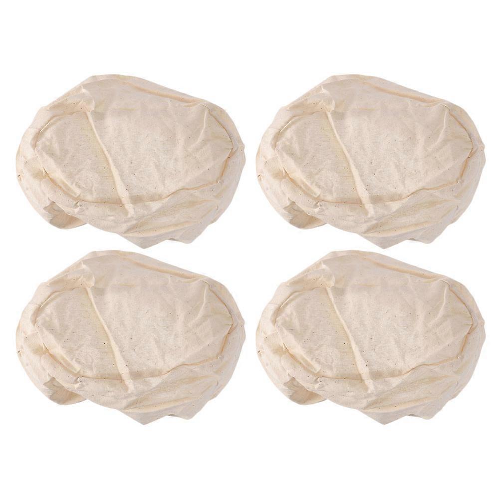 4PCS Simple Bread Basket Cloth Covers Fermentation Basket Liners Baking Supplies